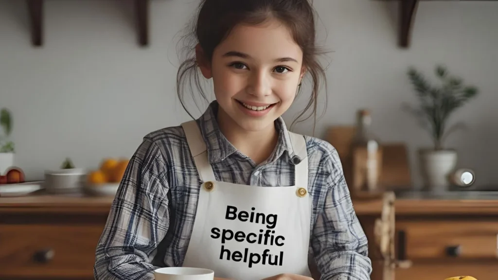 being specific is more helpful