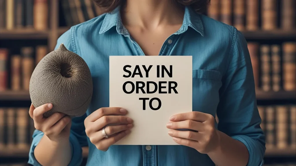 Say “In Order To” for Clear Intent