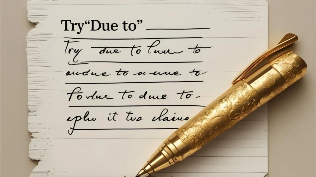 Try “Due To” for Formal Writing